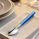Commercial Medium Teaspoons Pack of 12 with Blue Handles