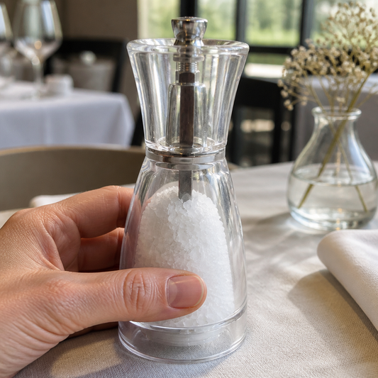 Acrylic Salt Mill 125mm clear kitchen essential