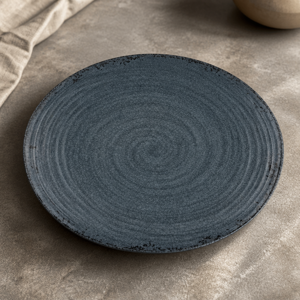 Commercial Melamine Dinnerware Plates 279.4mm Blue 12 Pack
