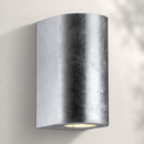Commercial Outdoor Wall Light 160mm Dual Light Silver Finish
