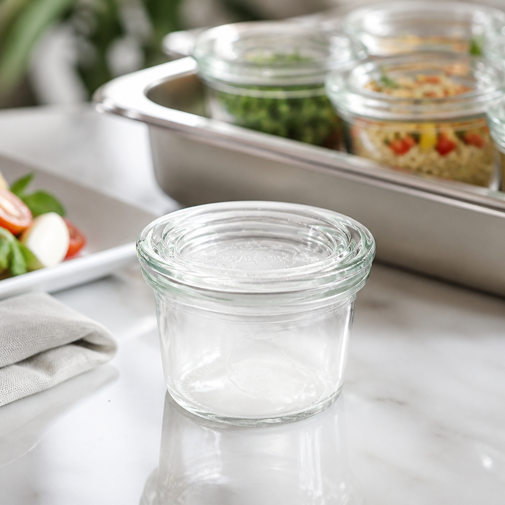 80ml Commercial Glass Jars for Desserts and Preserves - 12 Pack