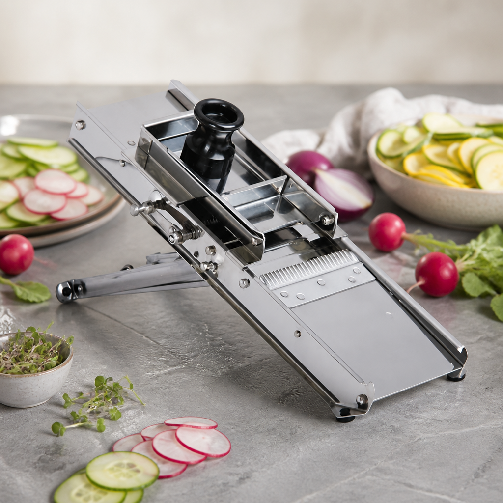 Commercial Mandoline Slicer with Safety Guard 115mm Wide