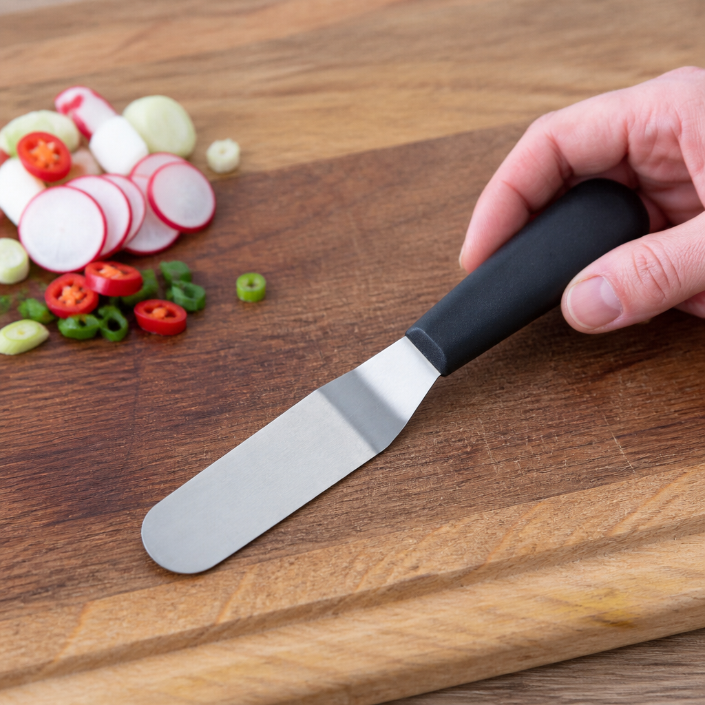 10cm stainless steel angled blade palette knife for pastry