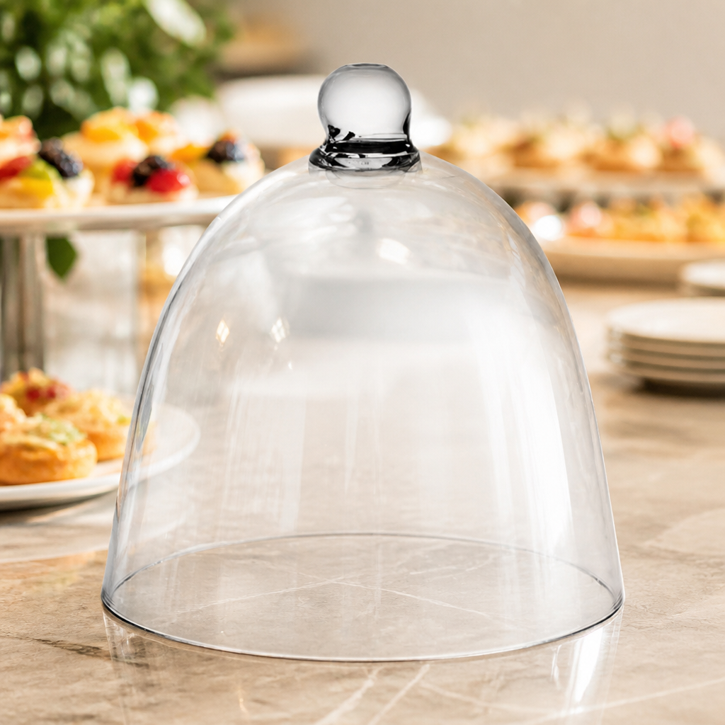 Commercial Clear Cloche Food Covers 140mm - 6 Pack