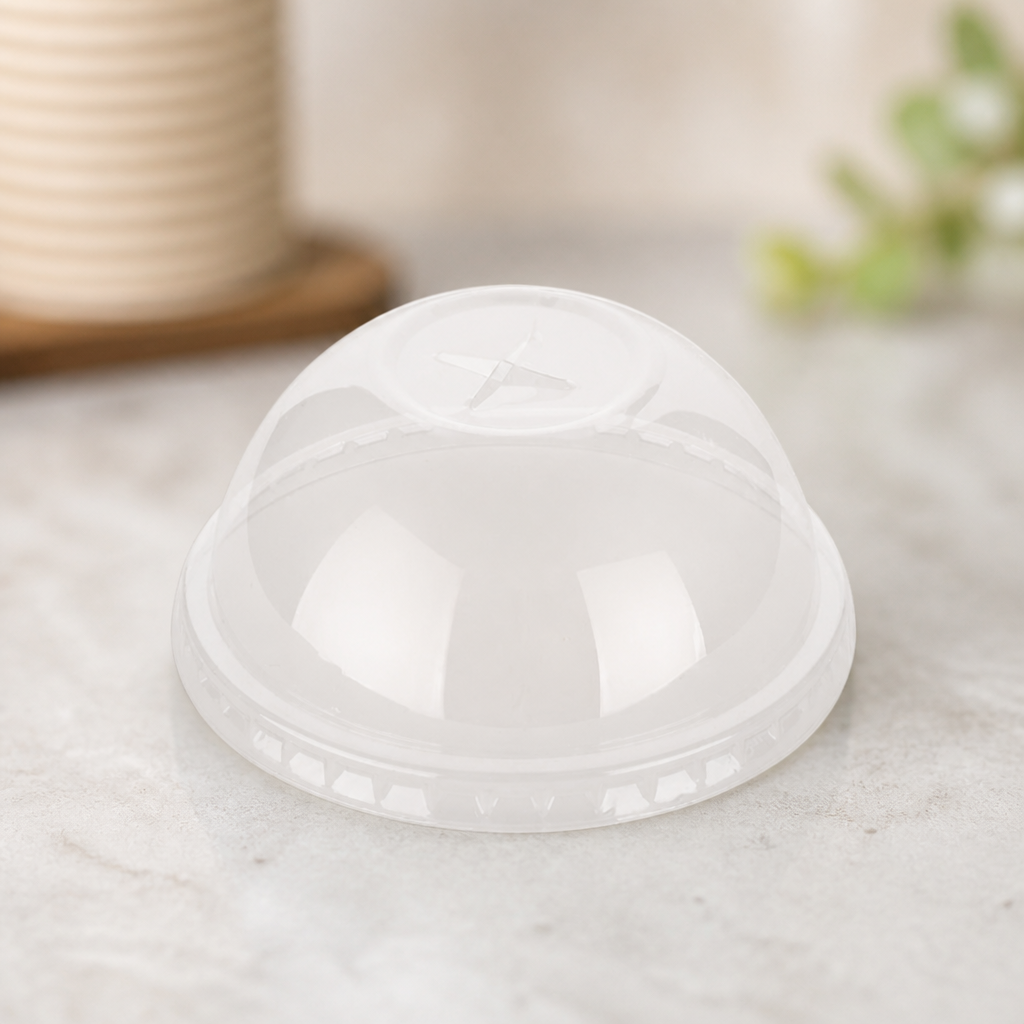 Recyclable rPET Domed Lids for 12/16/20oz Cold Cups 400 Pack