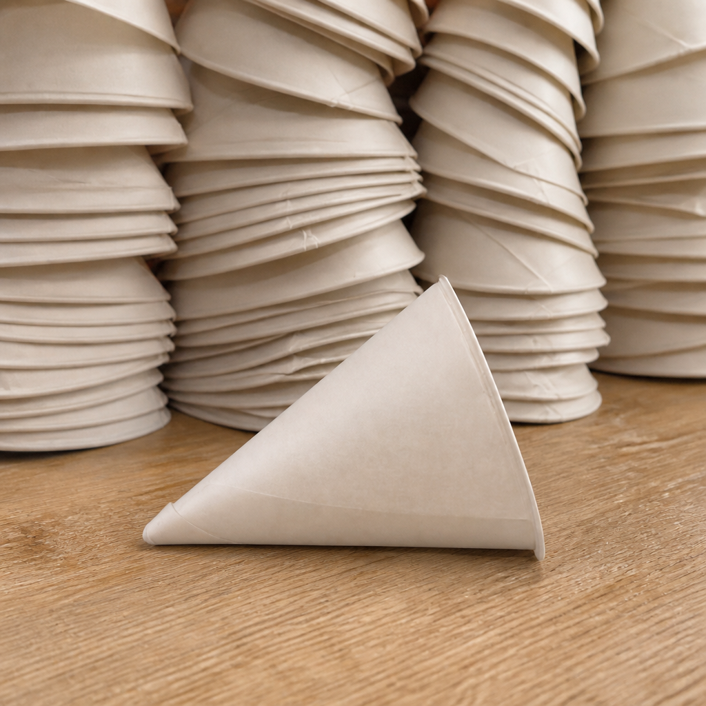 Compostable Paper Cold Drink Cones 113ml in a 5000 pack