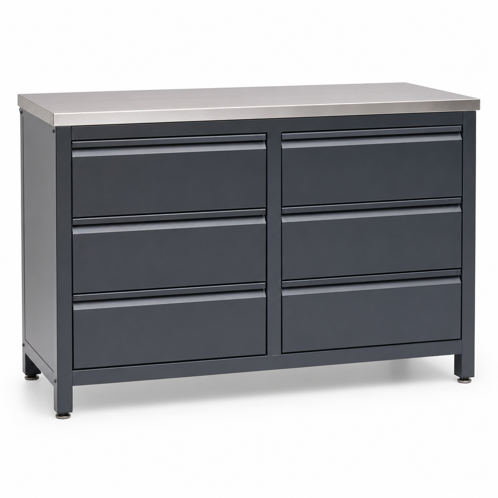 6 Drawer Steel Top Tool Cabinet