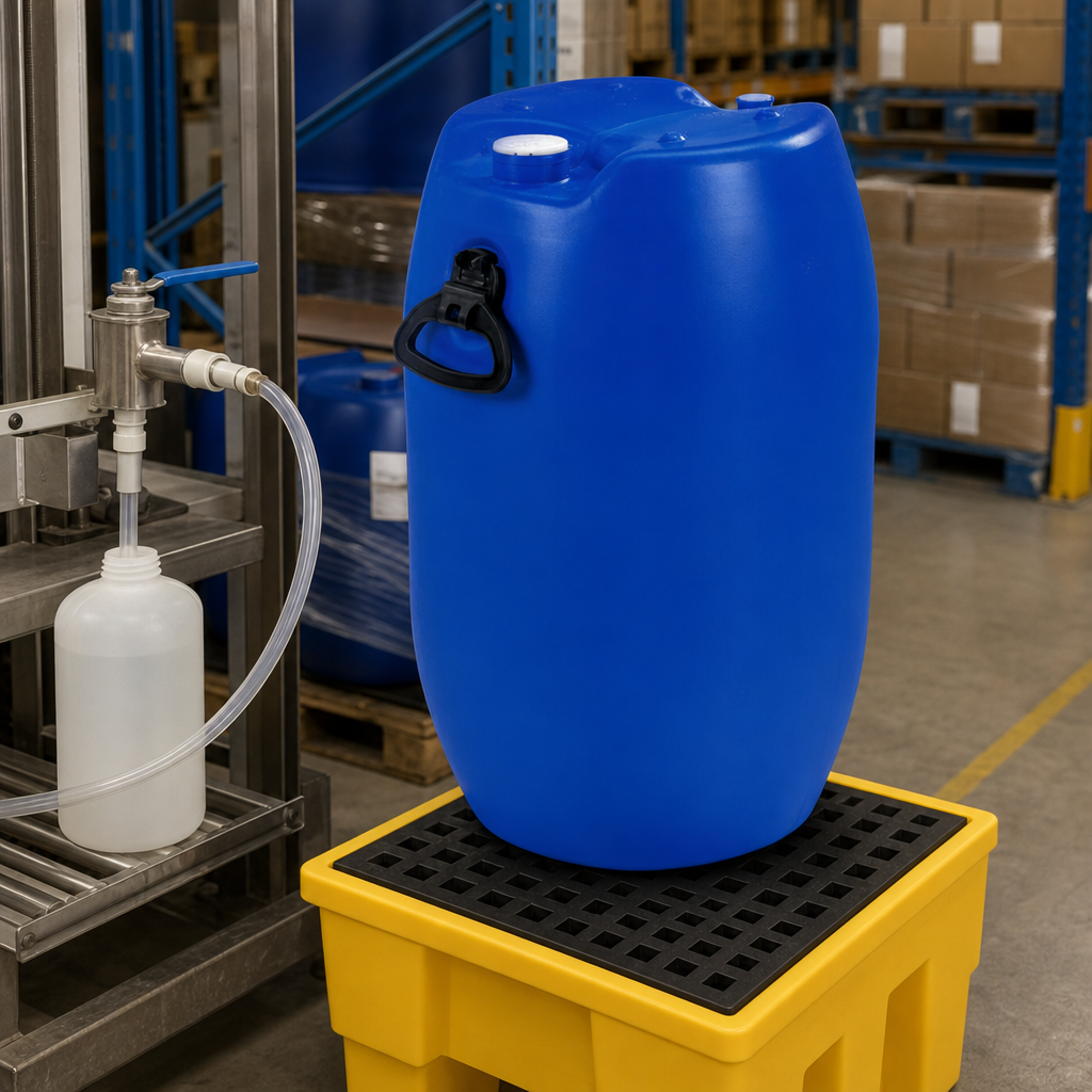 60 L Blue UN-Certified Drum with Plug Opening