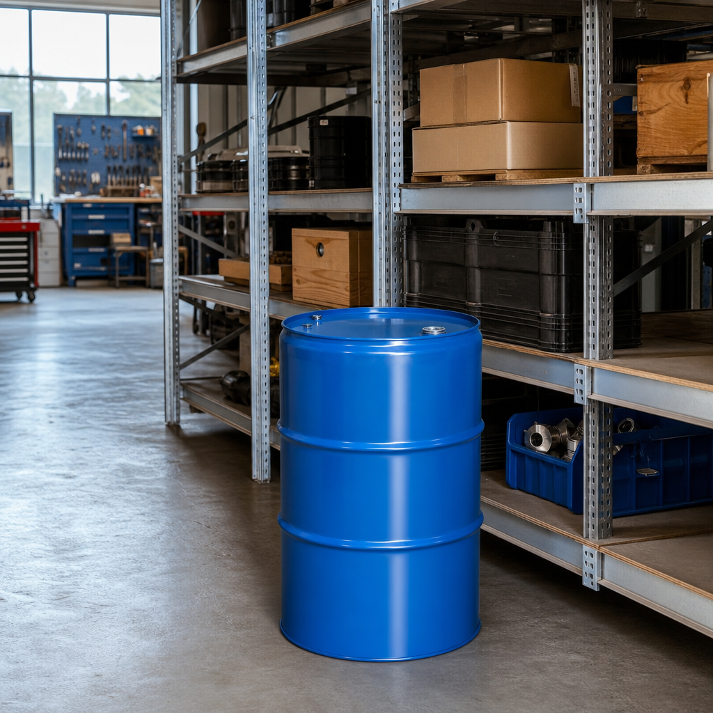 60 L Blue UN-Certified Drum with Plug Opening