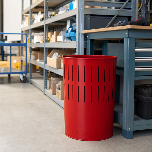 60 L Fire-Resistant Steel Slotted Waste Bin