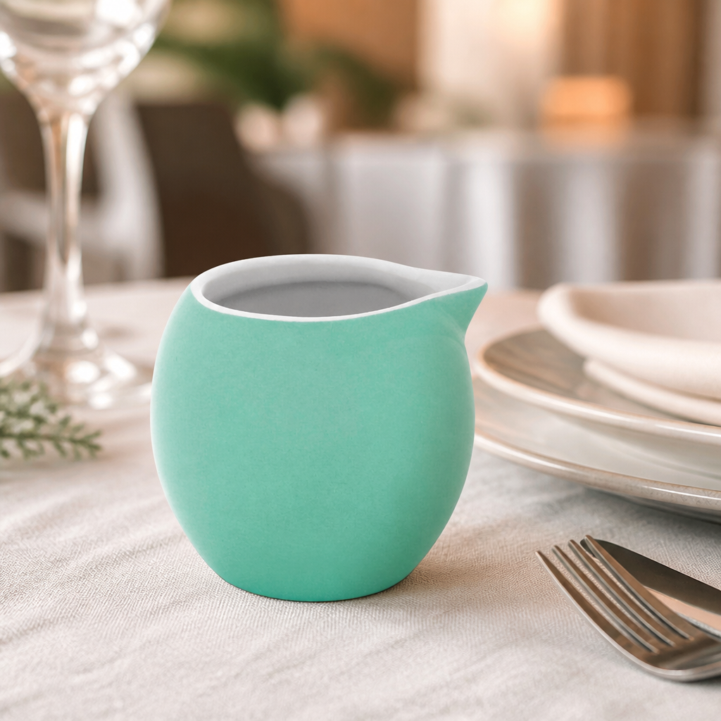 Set of 6 Contemporary Aqua Milk Jugs 70ml
