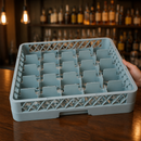 Commercial Glass Rack 25 Compartments for Warewashing System