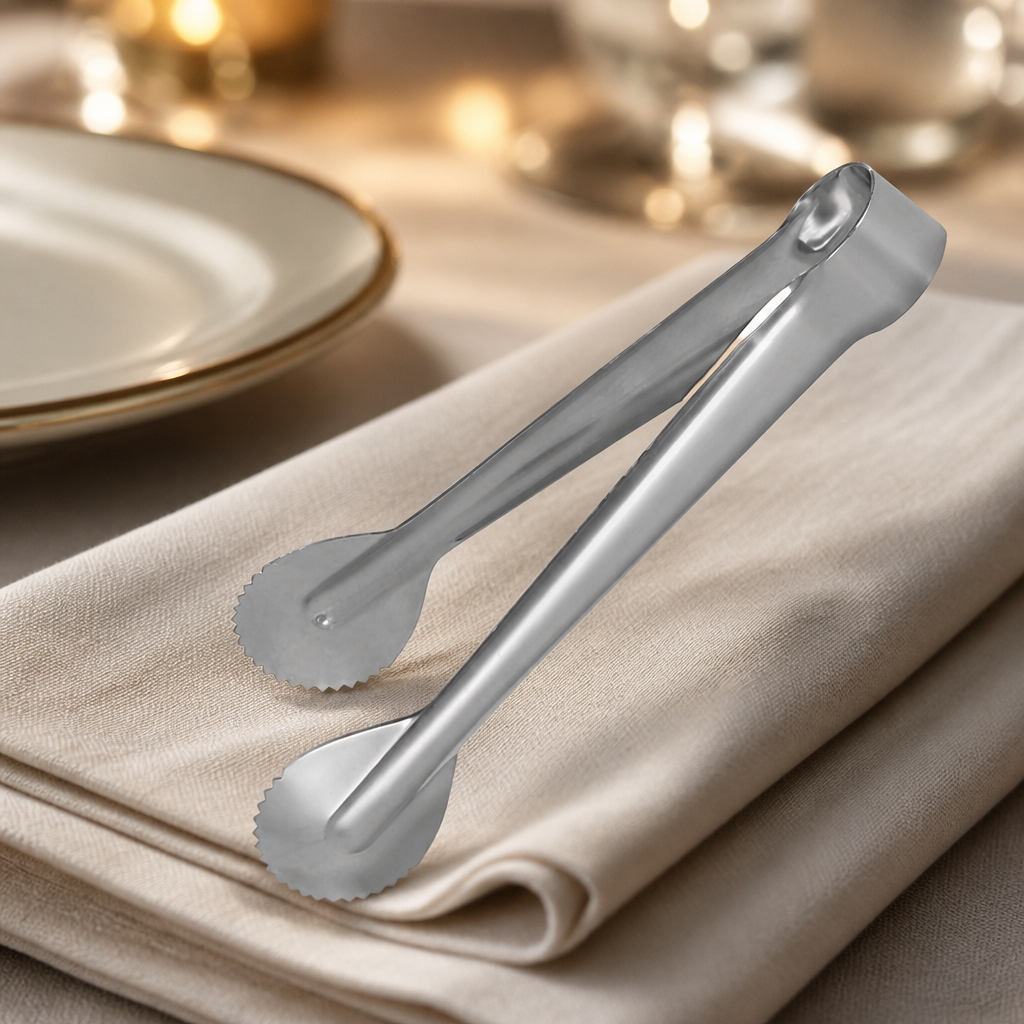 Pack of 10 Commercial Ice Tongs 190mm Stainless Steel