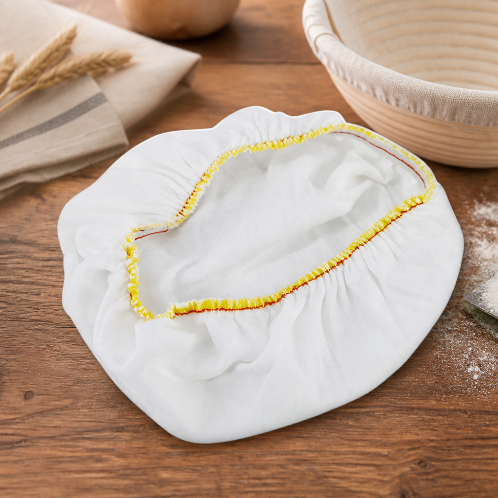 Commercial Round Banneton Cover - Breathable Cotton 175mm