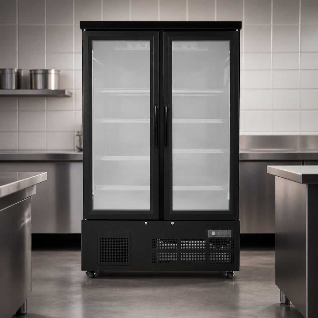 Commercial Multideck Fridge 744L Double Door Display Unit
