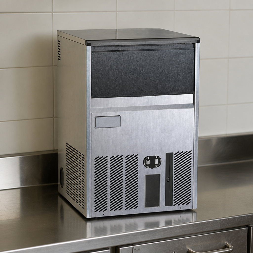 Commercial Bistro Cube Ice Machine producing 85kg of ice daily
