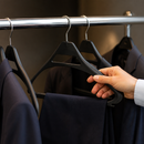 Commercial Black Polypropylene Hangers 100 Pack Cloakroom