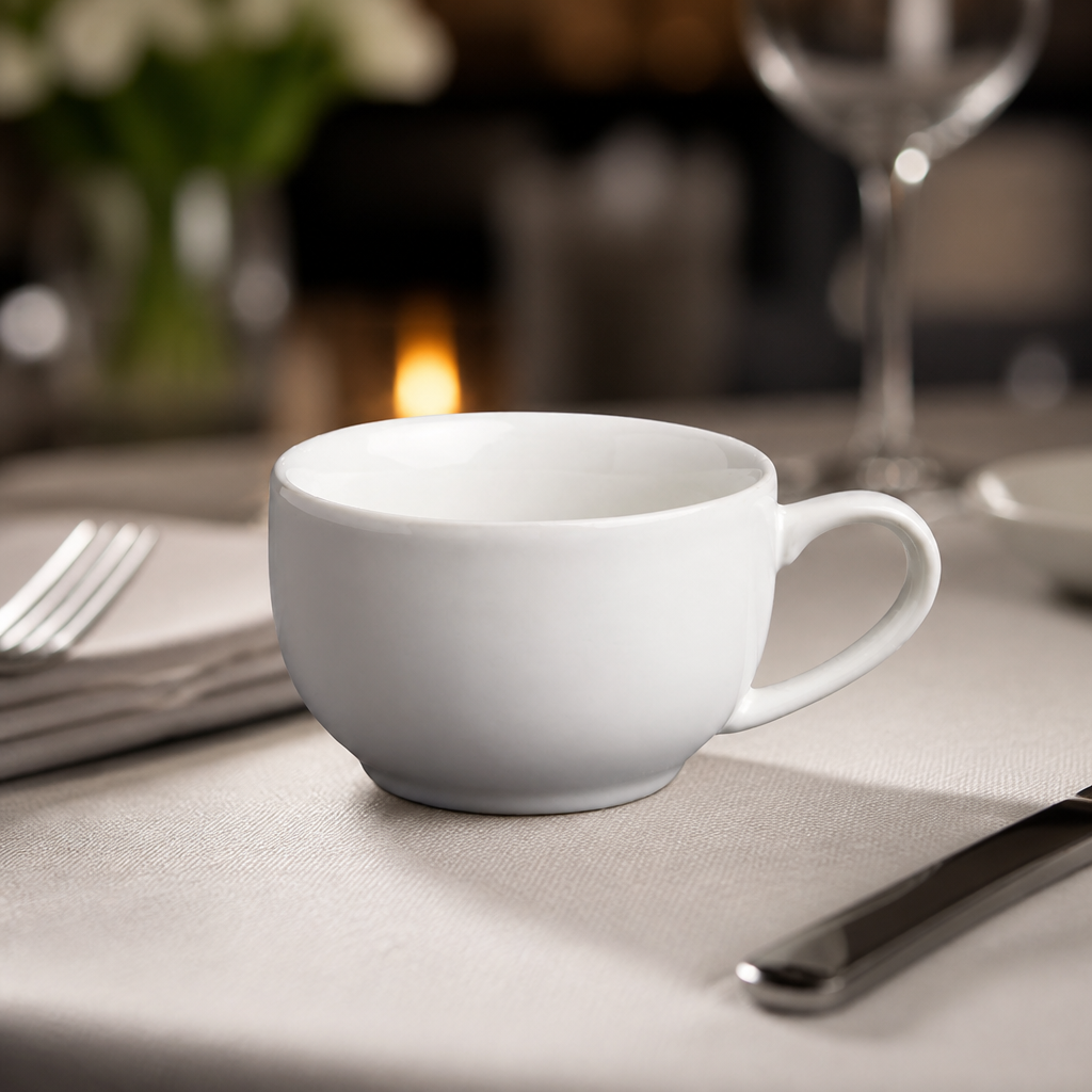 Commercial 230ml Coffee Cups Stoneware 12 Pack