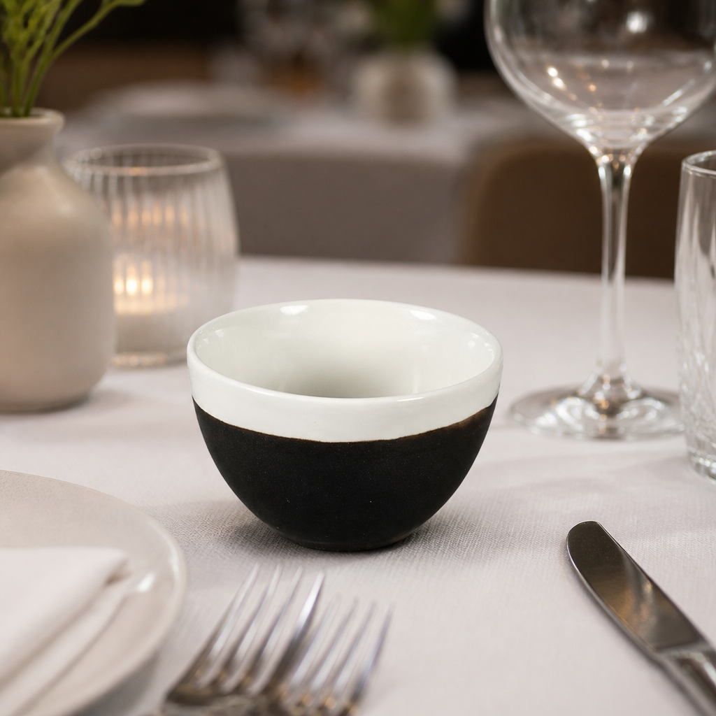 Commercial Onyx Black Sugar Bowls 230ml for catering, 12 pack