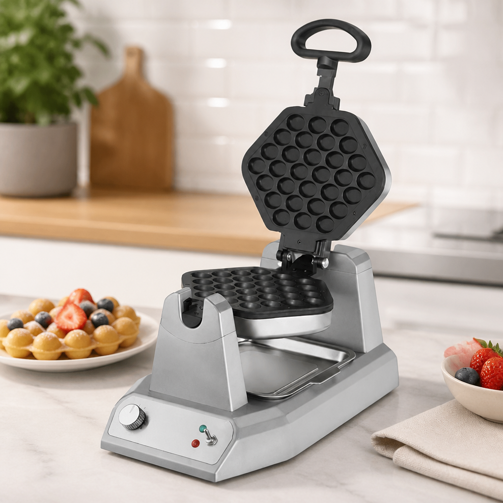 Commercial Bubble Waffle Maker 25 Waffles Per Hour