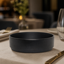 Commercial Stack Bowls 590ml Black Melamine 6 Pack