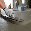 Premium Heavy Duty Flooring Bull Nose Trowel 16" with Polished Steel Blade and Soft Grip Handle
