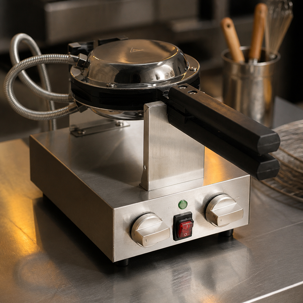 Commercial Bubble Waffle Maker for 30 waffles per hour