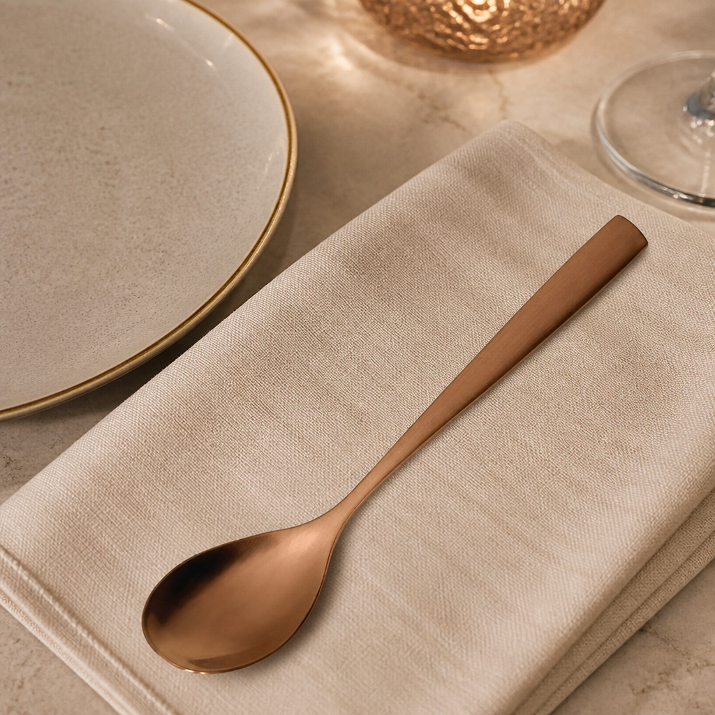 Copper Moka Spoons 12 Pack Commercial Cutlery Set