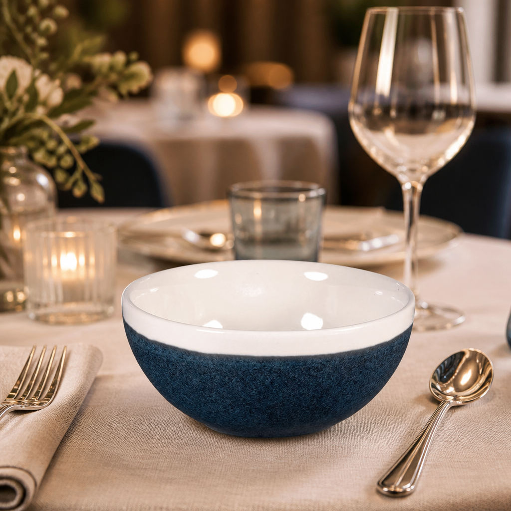 Commercial Sapphire Blue Soup Bowls 160mm for Fine Dining