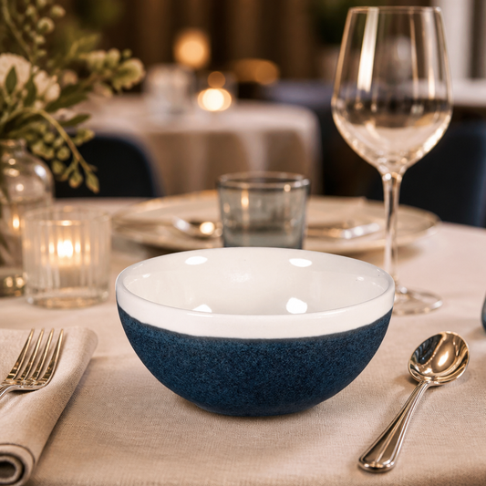 Commercial Sapphire Blue Soup Bowls 160mm for Fine Dining