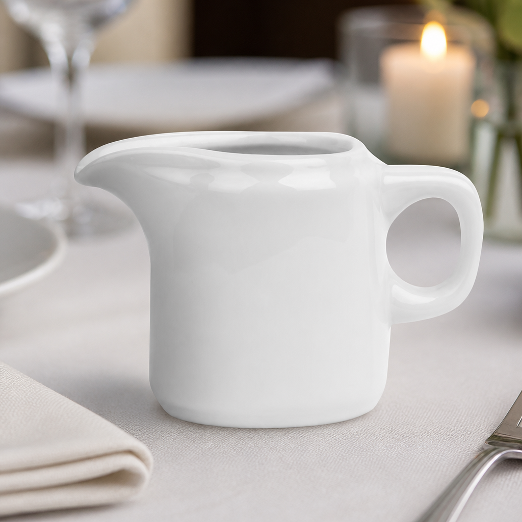 Commercial handled jugs 130ml for milk and sauces - 12 pack