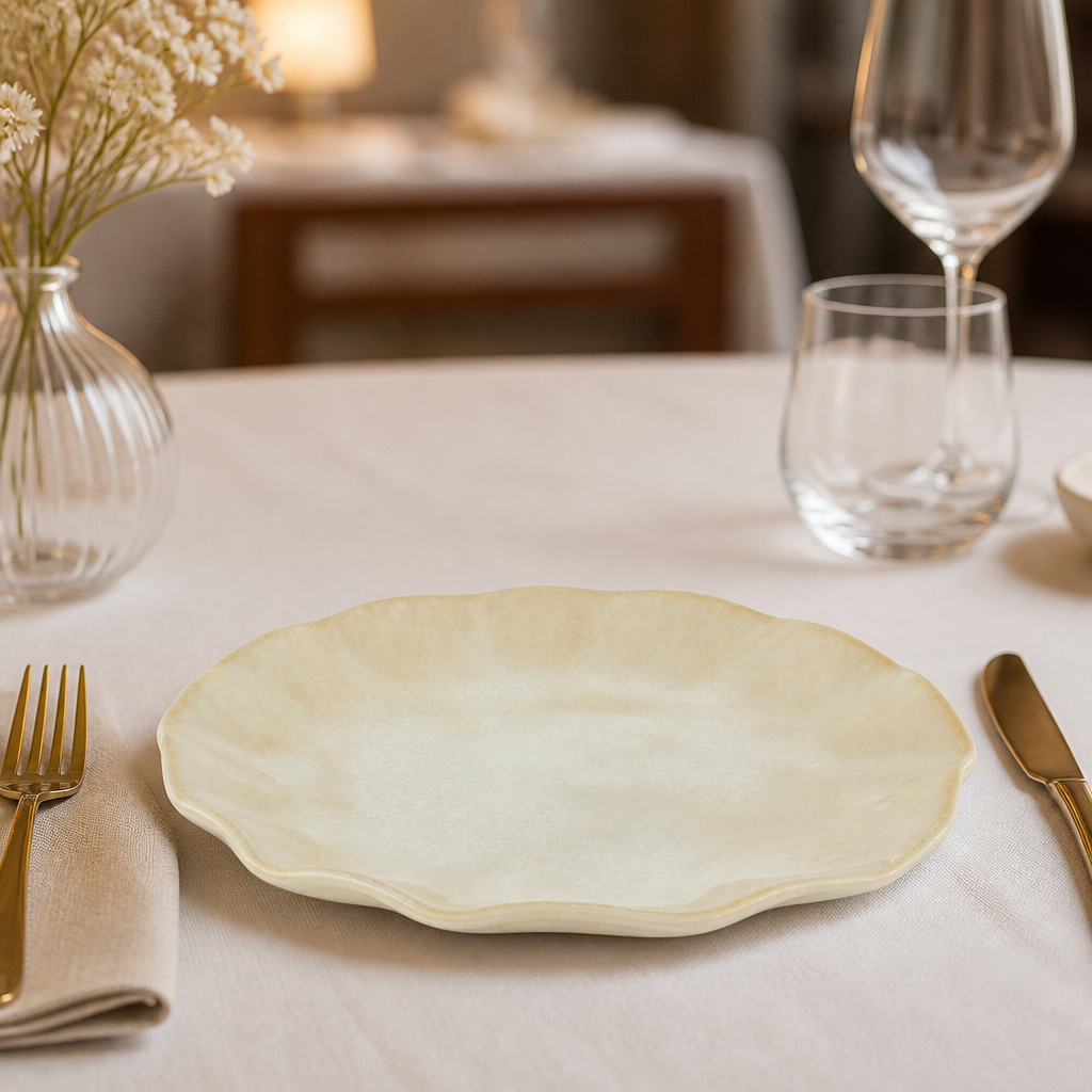 Commercial Stoneware Plates 220mm Yellow 6 Pack