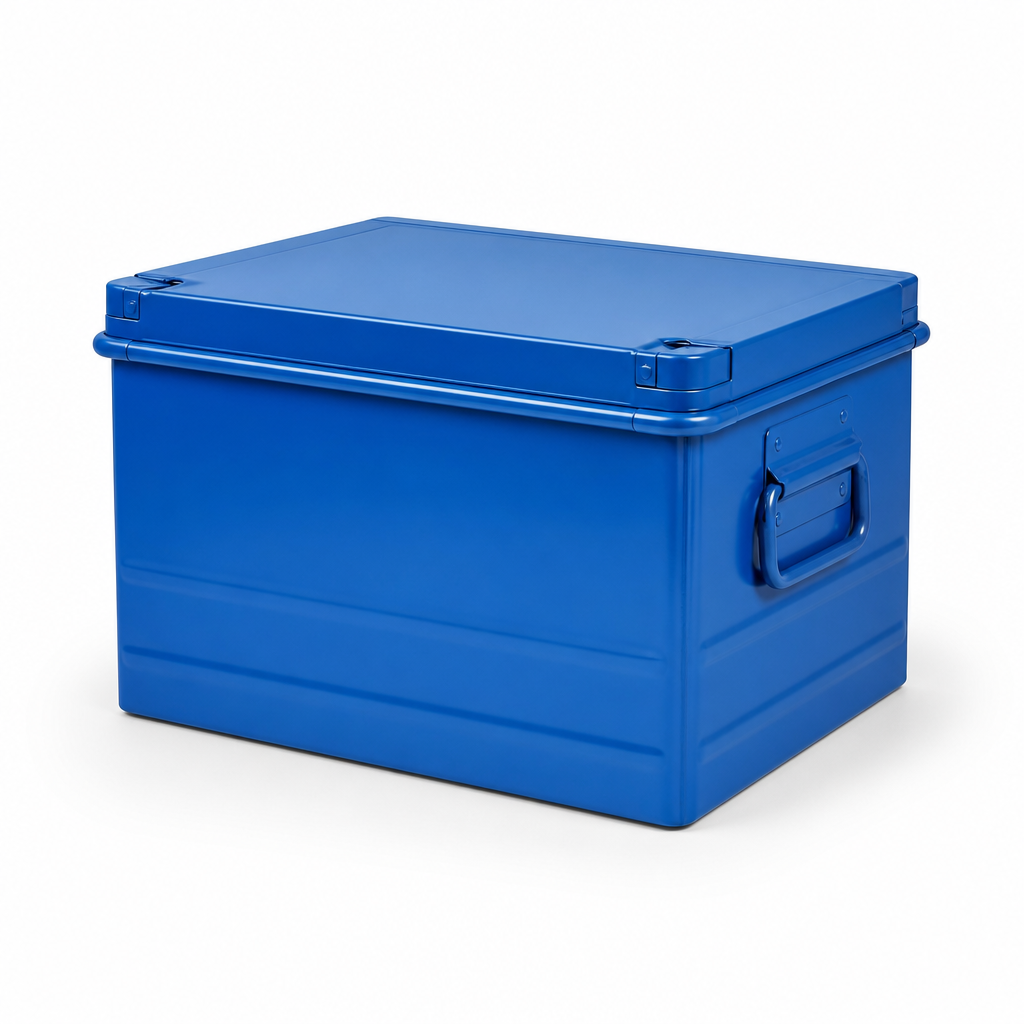 60L Blue Attached Lid Storage Container