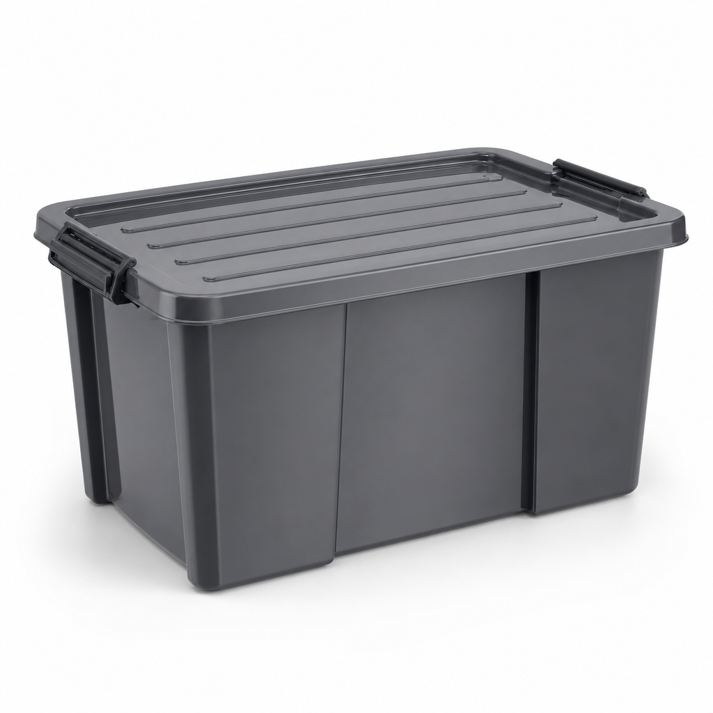 60L Heavy Duty Plastic Storage Box With Lid