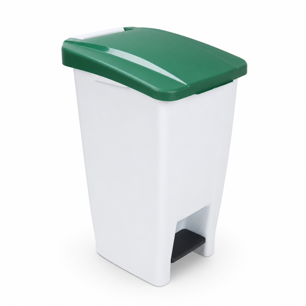 60L Mobile Plastic Pedal Food Waste Bin