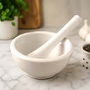 Commercial 4.5" Porcelain Pestle And Mortar For Herbs And Spices