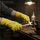 Premium Nitrile Fully Coated Gloves - Abrasion Resistant with Cotton Lining and Elasticated Cuffs for Comfort and Flexibility