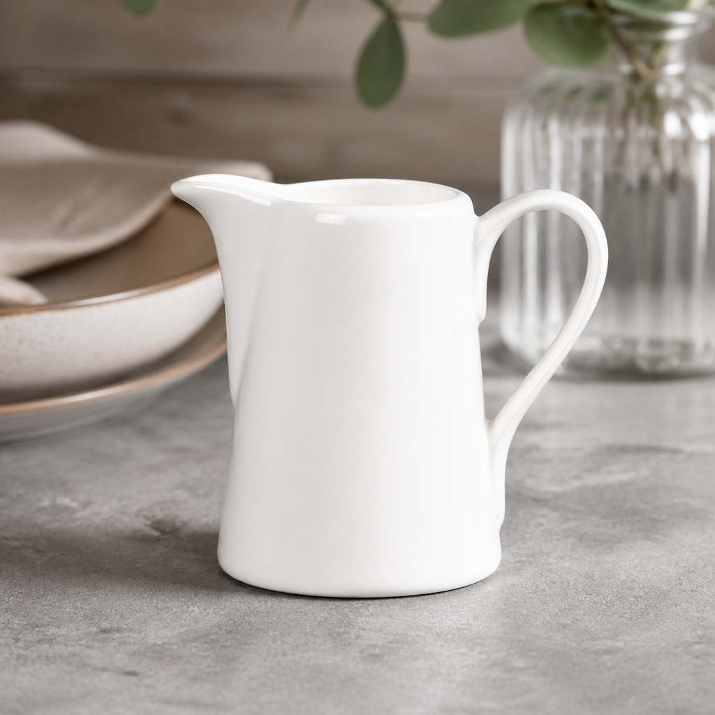 Commercial Milk Jugs 150ml - Set of 6 Elegant Porcelain