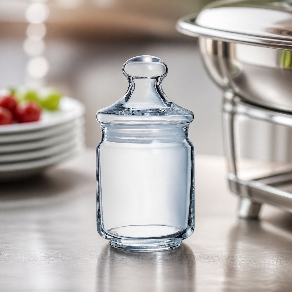 Commercial Biscotti Jars 280ml Glass Storage Jars 6 Pack