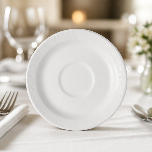 Commercial Ceramic Saucers 150mm 12 Pack Dishwasher Safe