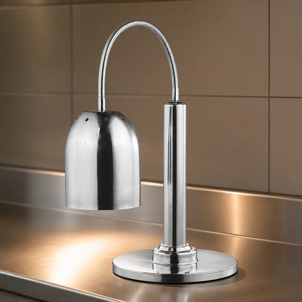 Stainless Steel Heat Lamp With Adjustable Shade for buffets