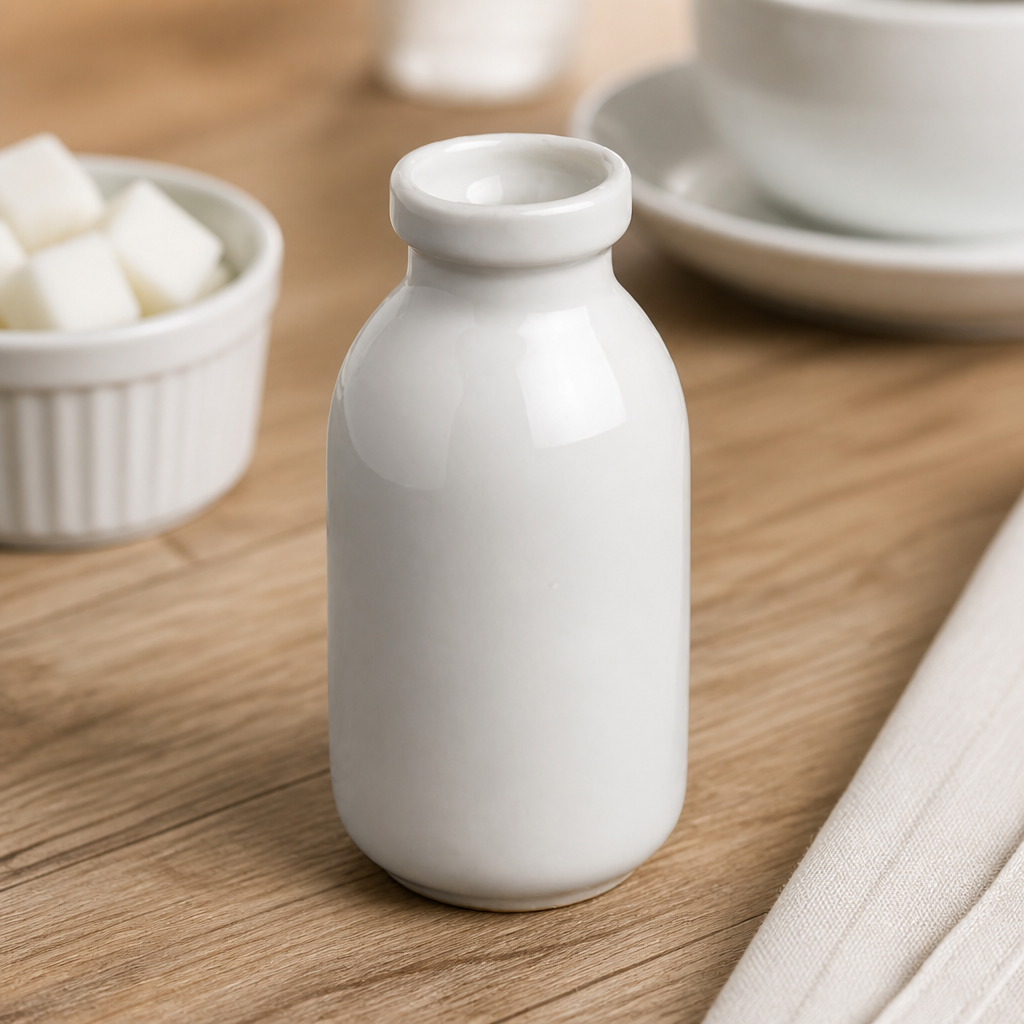 White Mini Milk Bottles 145ml (12 Pack)