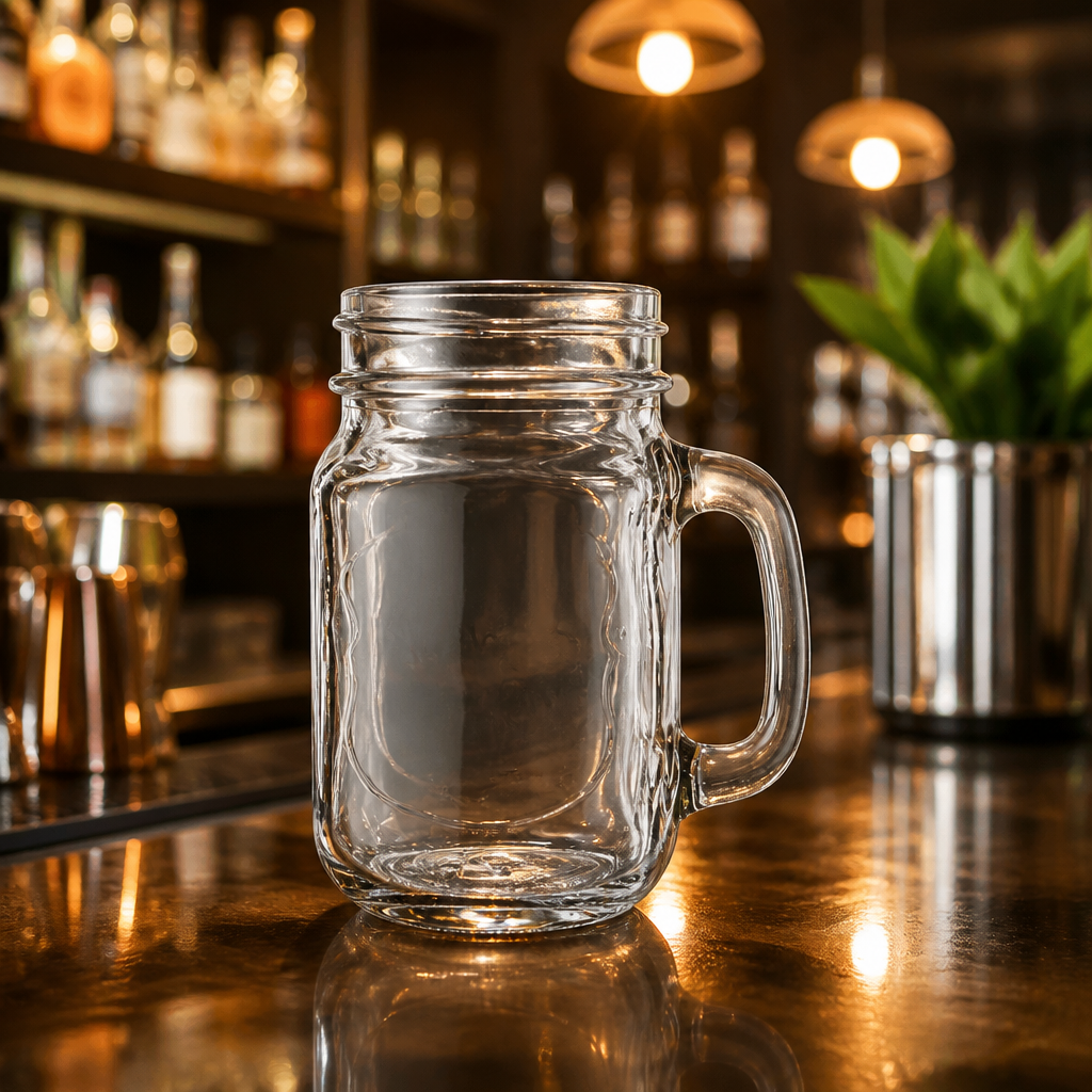 Commercial Milkshake Glasses 450ml Clear Mason Jars 12 Pack