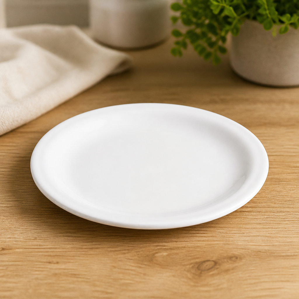Commercial Melamine Narrow Rimmed Plates 165mm 12 Pack