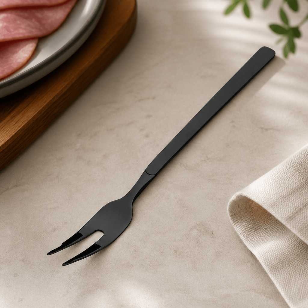 Commercial Cold Meat Forks Black PVD Coating 6 Pack