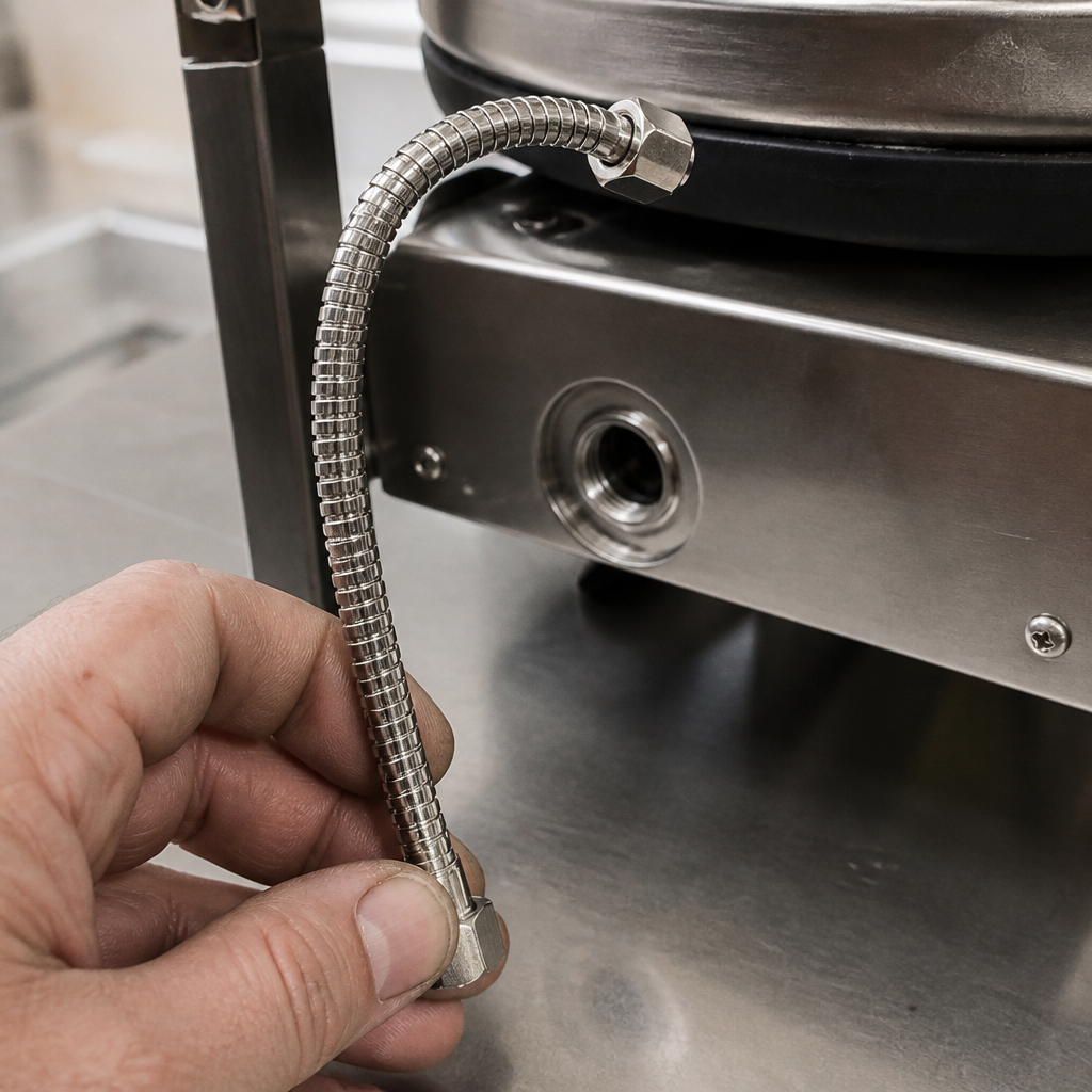 Commercial Waffle Maker Hosepipe Stainless Steel 260mm Length