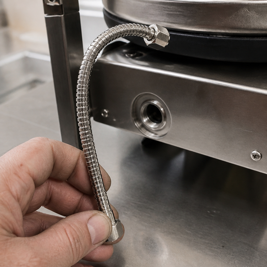 Commercial Waffle Maker Hosepipe Stainless Steel 260mm Length