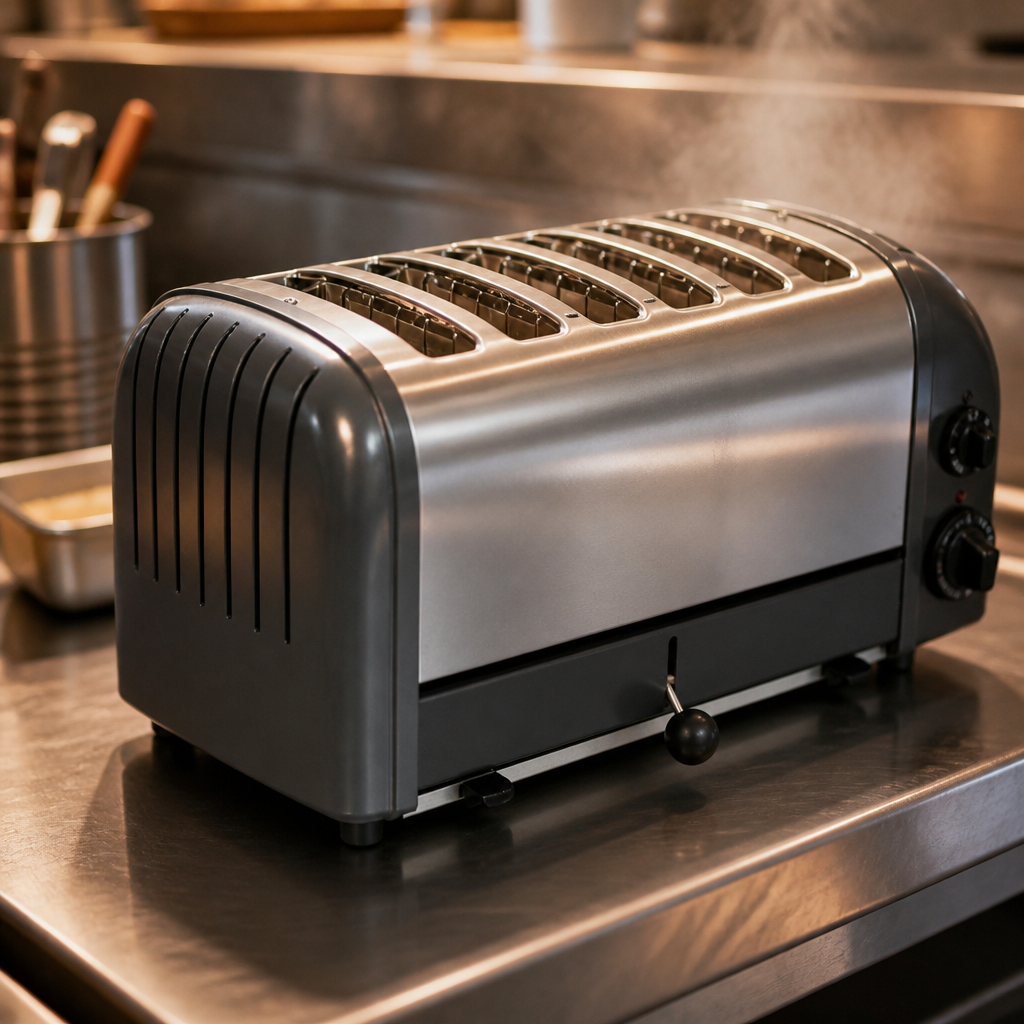Commercial 6 Slice Toaster with Dial Browning Control