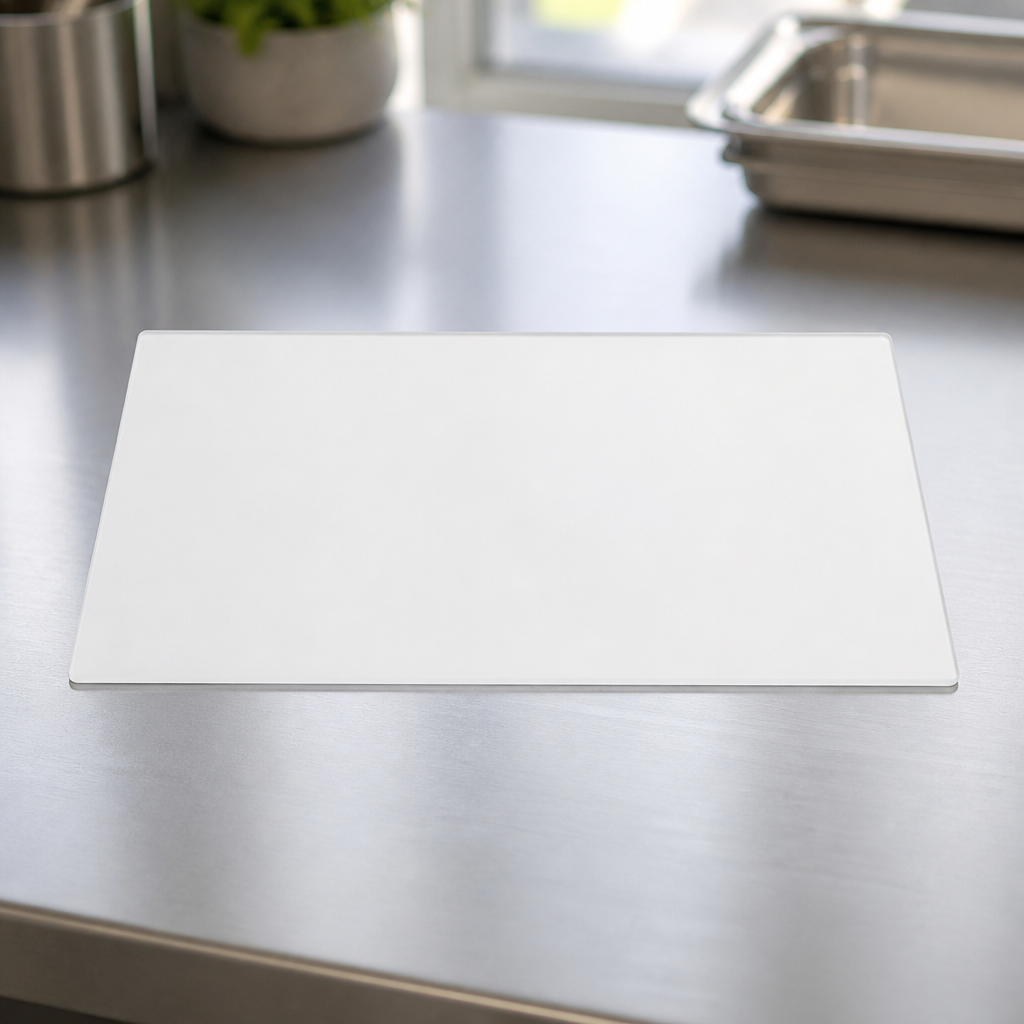Commercial Back Glass for Pie Cabinet 340mm High Clear Glass