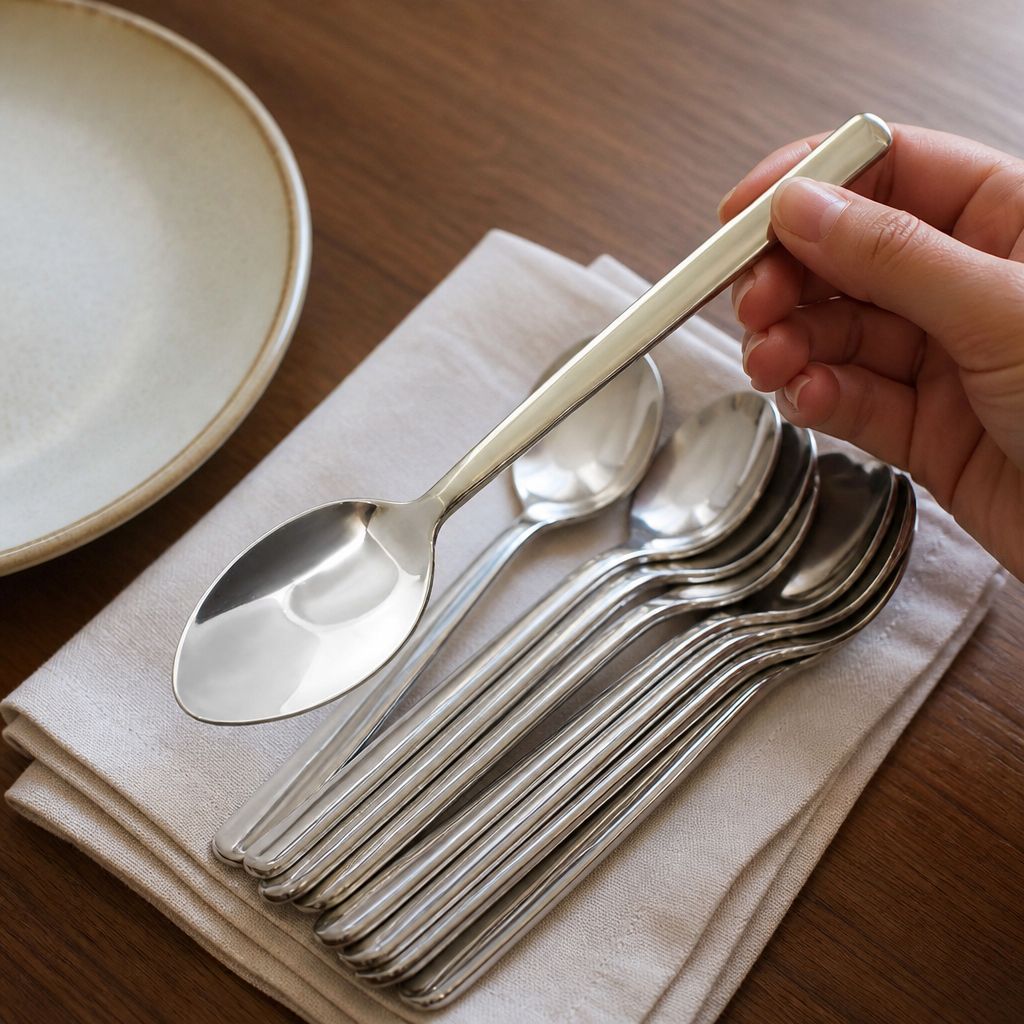 Commercial Stainless Steel Service Spoon 12 Pack 205mm